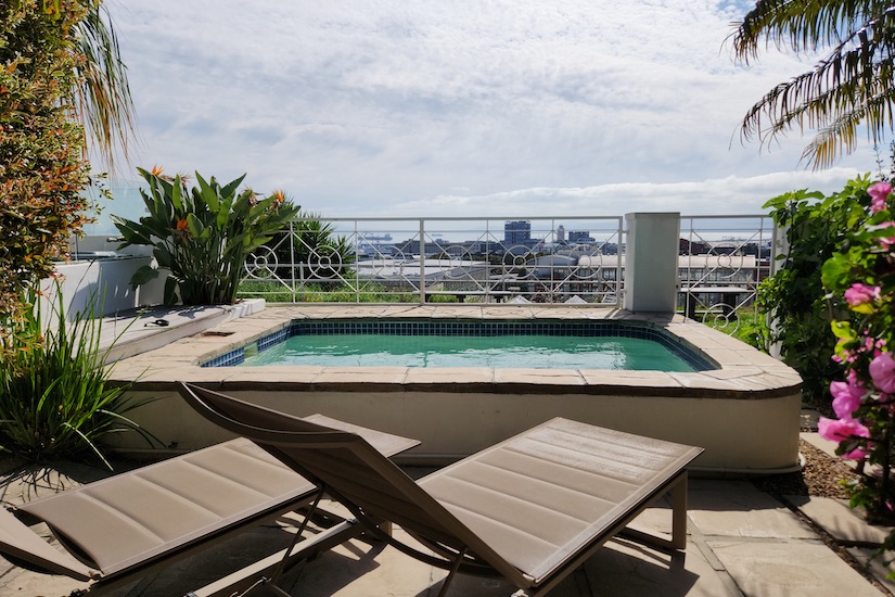 4 Bayview Terrace - plunge pool & view of harbour
